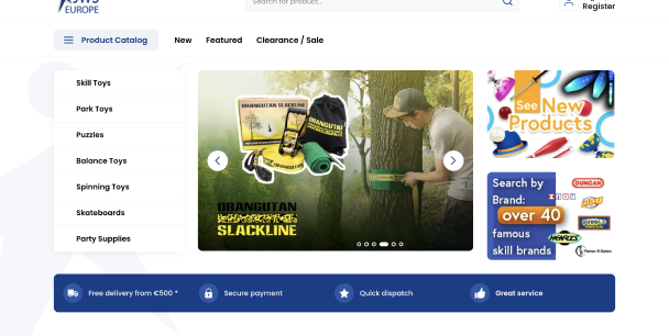 Optimizarea Comerțului cu Ridicata de Jucării și Echipamente de Jonglerie cu E-commerce B2B Inteligent