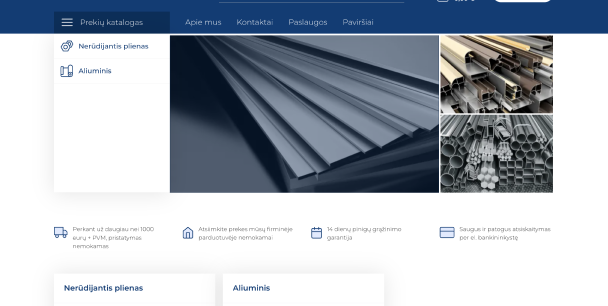 Un portal B2B axat pe precizie pentru achiziționarea industrială de oțel inoxidabil