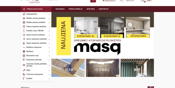 Platformă PrestaShop B2B simplificată pentru principalul furnizor de panouri de construcție